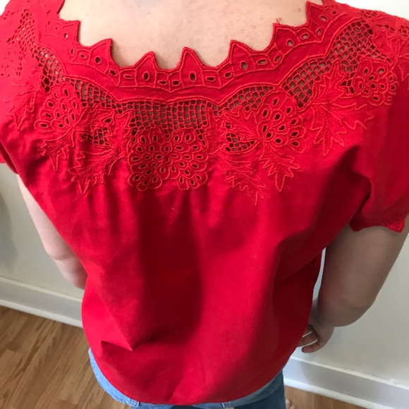 Vintage embroidered cropped cotton top - handmade w French hand sewn inseams! - Picture 13 of 14